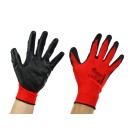 Rękawice ochronne GEKO  r.9 /RED Nitryl/(12/300)