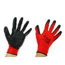 Rękawice ochronne GEKO  r.10 /RED Nitryl/(12/300)
