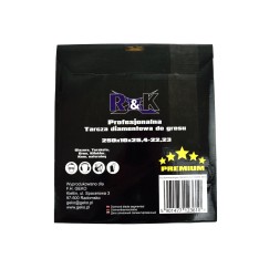 Tarcza diam."hot pressed" do gresu 250x10x25,4-22,23 R&K PREMIUM (25)