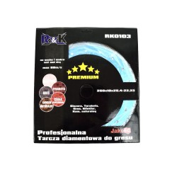 Tarcza diam."hot pressed" do gresu 250x10x25,4-22,23 R&K PREMIUM (25)