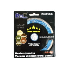 Tarcza diam.pełna "hot pressed"125mmx5x1,4x22.23mm R&K PREMIUM (100)