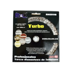 Tarcza diam. do żelbetonu 230x12x22.23mm Turbo Professional R&K (25)