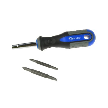 Wkrętak z wymiennymi końcówkami GEKO (10/100)