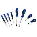 Zestaw 8 wkrętaków płaskie:2-6mm krzyżak:ph0-2 GEKO (10/20)