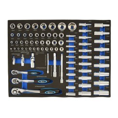 Wkład- zestaw nasadek z grzechotkami 1/4"-1/2" 80el.(3)