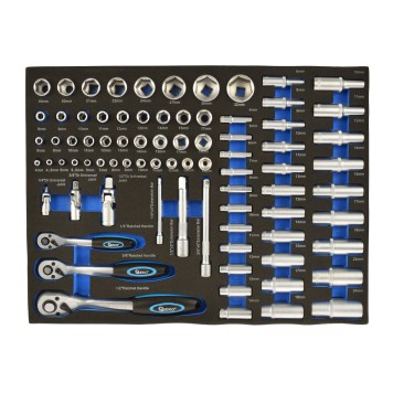 Wkład- zestaw nasadek z grzechotkami 1/4"-1/2" 80el.(3)