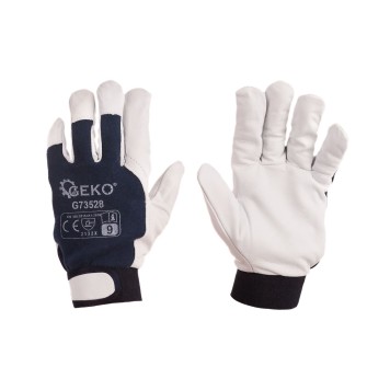 Rękawice robocze monterskie skórzane Kozia skóra - rzep  r.9 (12/120)