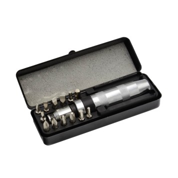 Wkrętak udarowy z bitami 15el.(10/20)