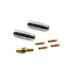 Zestaw dysz i łączników spawarek i migomatów (100)