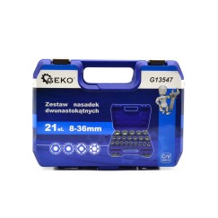 Zestaw nasadek 21el. 12-kątnych 8-36mm CRV 50BV30 (8)