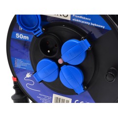 Przedłużacz elektryczny bębnowy 3x1.5mm2  50m IP44 (1)