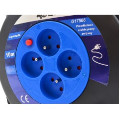 Przedłużacz elektryczny zwijany 4 gniazda 10m (10)