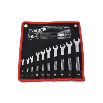 Zestaw kluczy płasko-oczkowych 10el. 6-19mm CRV-CS (satyna)(20)