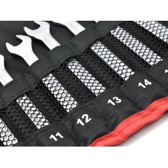 Zestaw kluczy płasko-oczkowych 10el. 6-19mm CRV-CS (satyna)(20)