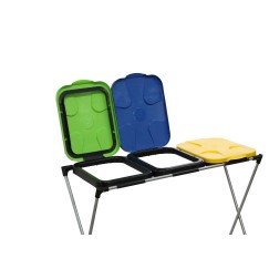 Stojak-kosz na 3 worki na śmieci do segregacji