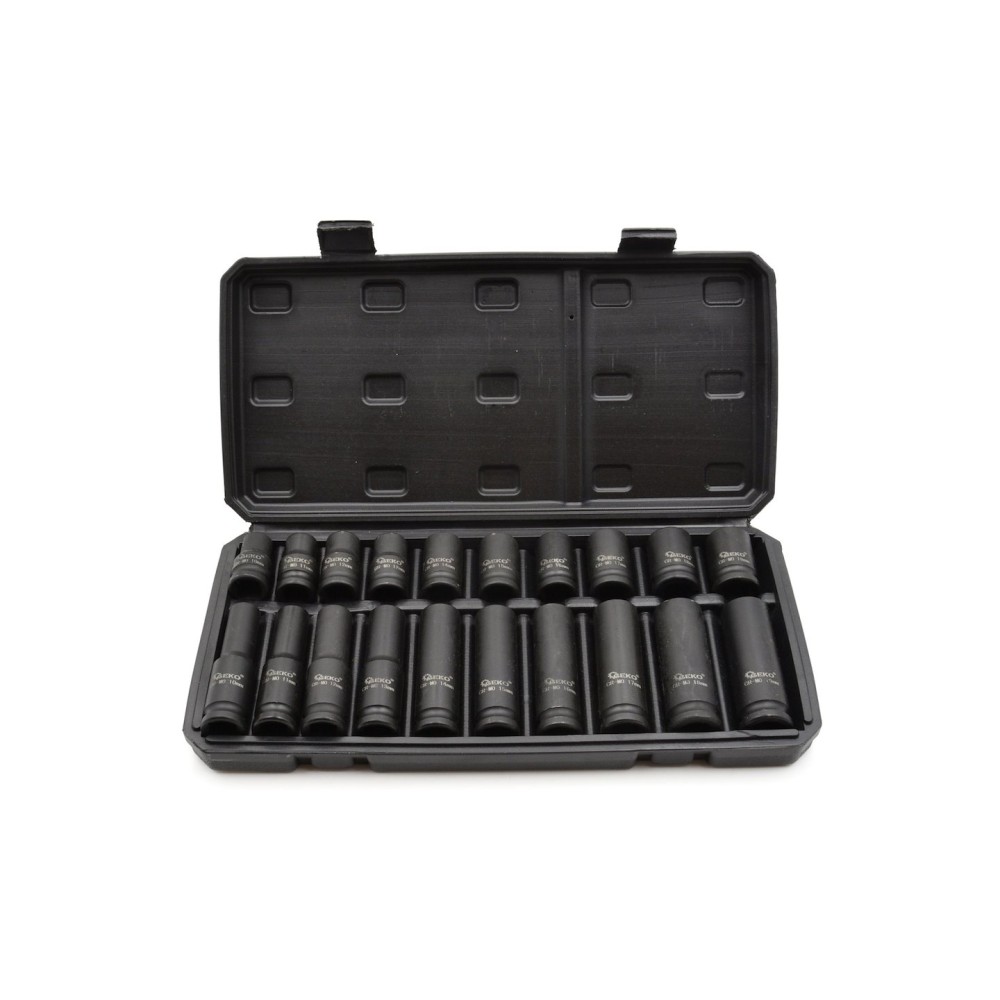 Zestaw nasadek udarowych długich i krótkich 1/2" 10-19mm 20szt (10)