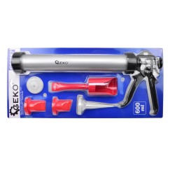 Wyciskacz aluminiowy do mas szpachlowych + końcówki (10)