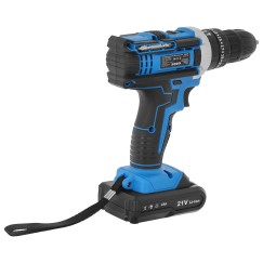 Wiertarko-wkrętarka z funkcją udaru 21V 2x akumulator 2ah  (10)