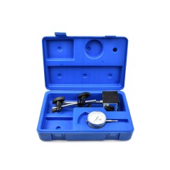 Czujnik zegarowy 10/0,01 mm na statywie magnetycznym (walizka) (10)