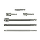 Kpl. adapterów do nasadek HEX 1/4" 3/8" 1/2" 6el. (50)