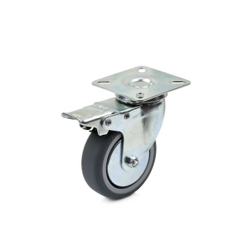 Koło obrotowe z hamulcem 75mm PP/TPR (100)