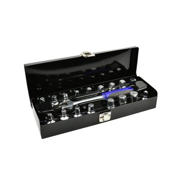 Kpl. kluczy do korków oleju 3/8" 18szt./walizka metalowa/ (10)