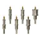 Kpl. otwornic widiowych do metalu z wiertłem tytanowym 6szt. 16-35mm (16)