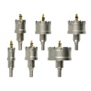 Kpl. otwornic widiowych do metalu z wiertłem tytanowym 6szt. 22-65mm (12)