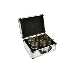 Kpl. otwornic widiowych do metalu z wiertłem tytanowym 10szt. 16-53mm (10)