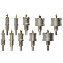Kpl. otwornic widiowych do metalu z wiertłem tytanowym 10szt. 16-53mm (10)