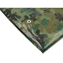Bâche  de protection camouflage 3,66x4m 100gsm 