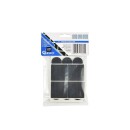 Podkładki filcowe pod meble zestaw (czarne) - okrągłe 25mm i prostokątne 25x25mm + 40x40mm 28szt.(25/250)