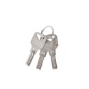 Zestaw kłódek niklowanych w systemie jednego klucza 50mm 3el.(10)