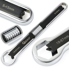 Klucz oczkowy nastawny - dwustronny 15-27mm/5-15mm CrV (30)