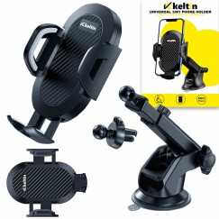 Uchwyt teleskopowy do telefonu 3w1 - szyba, kokpit, kratka nawiewu (100)