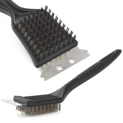 Szczotka druciana ze skrobakiem 2w1 - do czyszczenia grilla (90)