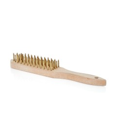 PL Szczotka do rdzy druciana żółta 6 rzędów drewno (30)