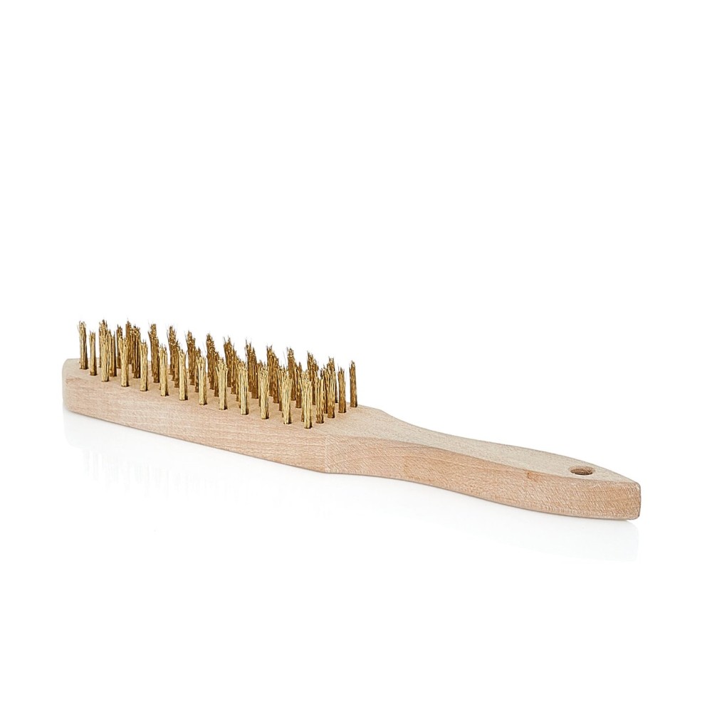 PL Szczotka do rdzy druciana żółta 6 rzędów drewno (30)