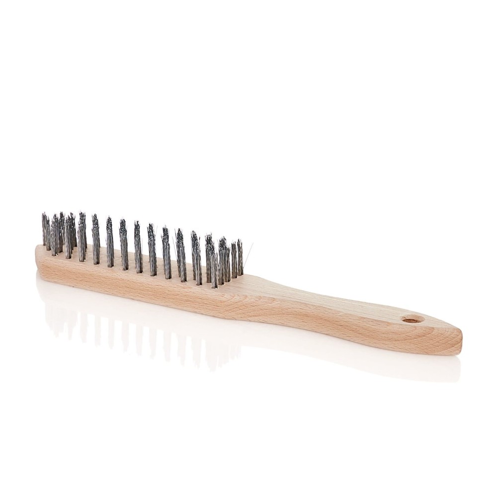 PL Szczotka do rdzy druciana czarna 5 rzędów drewno (30)