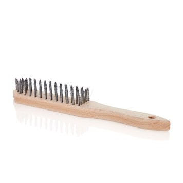 PL Szczotka do rdzy druciana czarna 5 rzędów drewno (30)