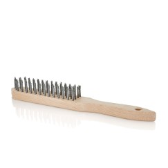 PL Szczotka do rdzy druciana czarna 4 rzędy drewno (30)