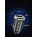 Mini ładowarka samochodowa z funkcją szybkiego ładowania 24W 4,8A (100)