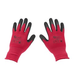 Rękawice ochronne powlekane r. 7 - różowe (12/240)