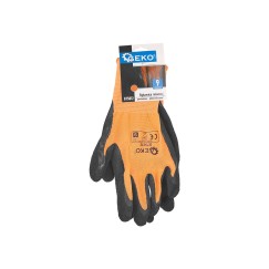 Rękawice ochronne powlekane r. 9 - pomarańczowe (12/240)