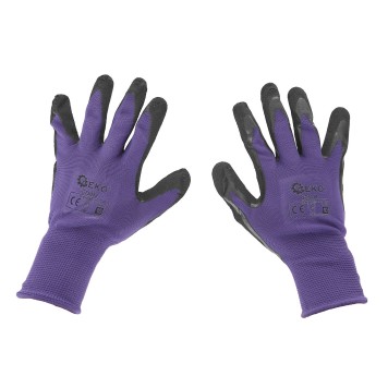 Rękawice ochronne powlekane r. 10 - fioletowe (12/240)