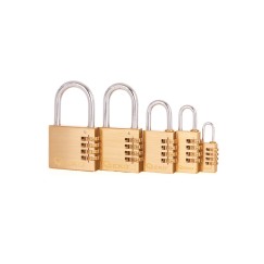 Kłódka mosiężna na szyfr 28mm (4 cyfry) (12/144)