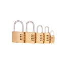 Kłódka mosiężna na szyfr 50mm (4 cyfry) (7/84)