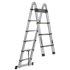 Drabina teleskopowa aluminiowa przegubowa 3,8m 150kg (1)