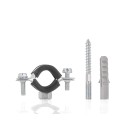 Obejma metalowa z gumą do rur 3/4" 26-30mm (200)