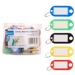 Zawieszki - identyfikatory do kluczy kolorowe 50el. (48)